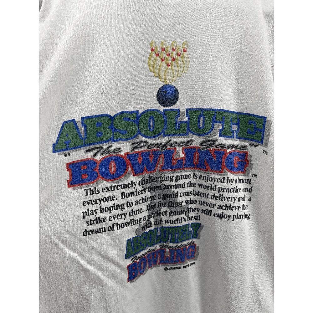 Vintage 90s Y2K Absolute Bowling Erazor Bits Shirt Size XL Serious Sports
